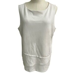 Chico's Easywear Sleeveless Layered Tank Top Women's Size 2 Beige Casual Blouse